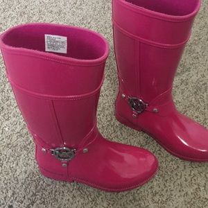 Michael Kors youth pink rain boots